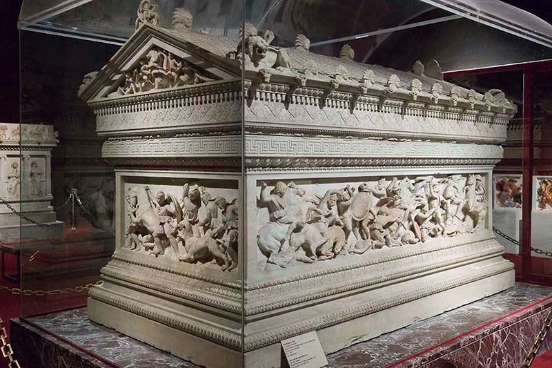 シドンの石棺　アレクサンドロス大王　東征記　イスタンブール考古学博物館