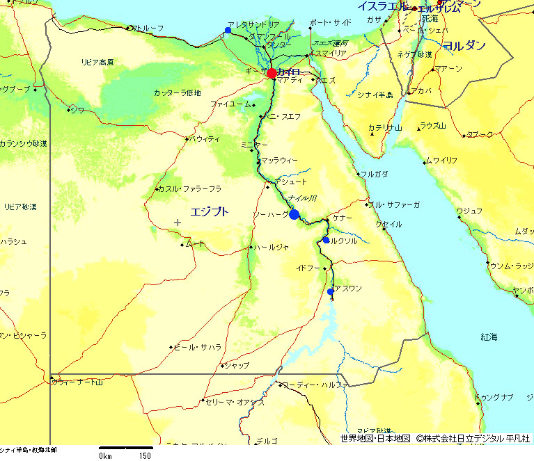 エジプト地図　egypt map