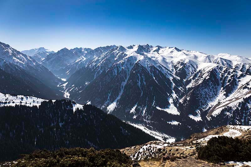 天山山脈　玄奘が越えた峠付近　キルギス
Buddhist Xuanzang's route Tien Shan Mountains Kyrgyz